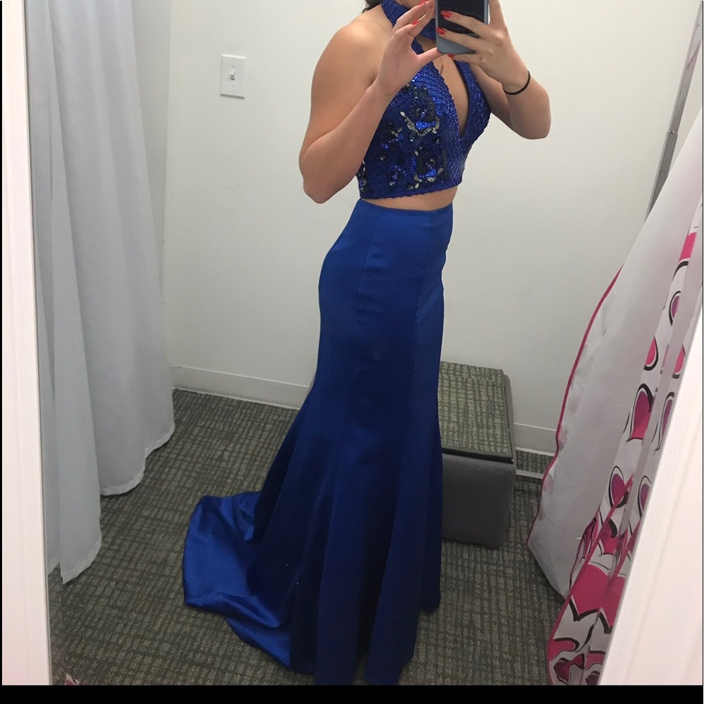 Two piece prom dress